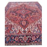 FINE ANTIQUE HERIZ SERAPI DESIGN CARPET, 390cm x 275cm.