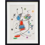 JOAN MIRO, Maravillas suite, lithograph in colours, Untitled, 1975, printed by Mourlot, 50cm x 35cm,