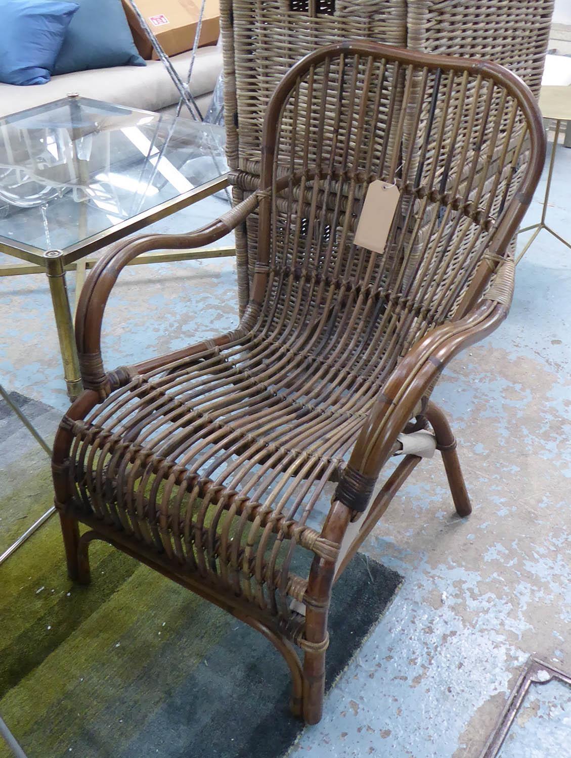 BAMBOO LOUNGE CHAIR, 1970's Italian style.