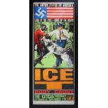 KOZIK 'Ice T', screenprint, July 1991, original poster for the concert in Houston, Texas, US, 75cm x