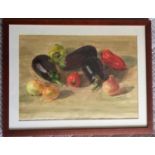 ZOYA POPOVA (Russian b.1915), ?Still Life of Vegetables?, 1993, watercolour, 42cm x 60cm, framed.