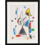 JOAN MIRO, Maravillas suite, lithograph in colours, Untitled, 1975, printed by Mourlot, 50cm x 35cm,