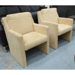 KESTEPORT ARMCHAIRS, a pair, alcantara finish, 80cm H. (2)