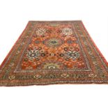 ANTIQUE ZIEGLER MAHAL CARPET, 352cm x 260cm.