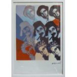 ANDY WARHOL 'Marx Brothers', lithograph, from Leo Castelli gallery, stamped on reverse, edited by G.
