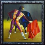ALEXANDER SADOYAN (Contemporary American), 'Torero, acrylic on canvas, signed lower right, 45cm x
