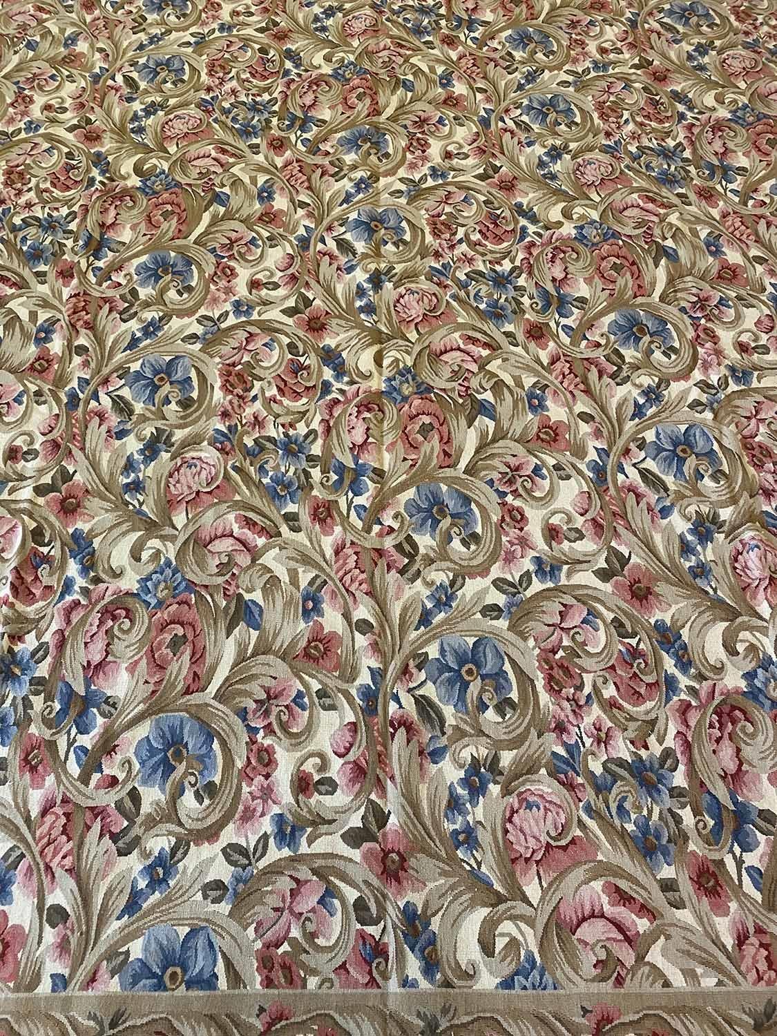 FINE AUBUSSON VICTORIAN ROSE DESIGN CARPET, 320cm x 240cm. - Image 2 of 2