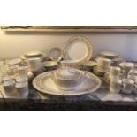 DINNER SERVICE, English fine bone china, Royal Worcester 'Hyde Park', twelve place, six piece