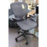 HERMAN MILLER AERON DESK CHAIR, by Don Chadwick and Bill Stumpf, 72cm x 112cm H.