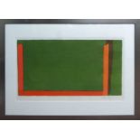 JOHN HOYLAND RA 'Small Swiss Green', 1968, lithograph in colours, on BFK Rives paper, signed in
