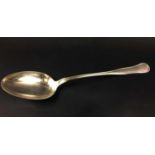 BASTING SPOON, of large proportions, Danish silver plate, makers mark Masden and T. Baagoes Company,