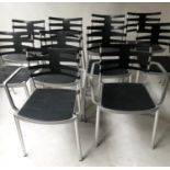 FRITZ HANSEN ICE DINING CHAIRS, a set of ten, by kasper Salto, 78cm tall.(with faults)(10)