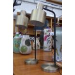 DESK LAMPS, a pair, contemporary articulating head, 68cm at tallest. (2)