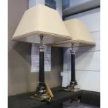 BELLA FIGURA TABLE LAMPS, a pair, with shades, 76cm H. (2)