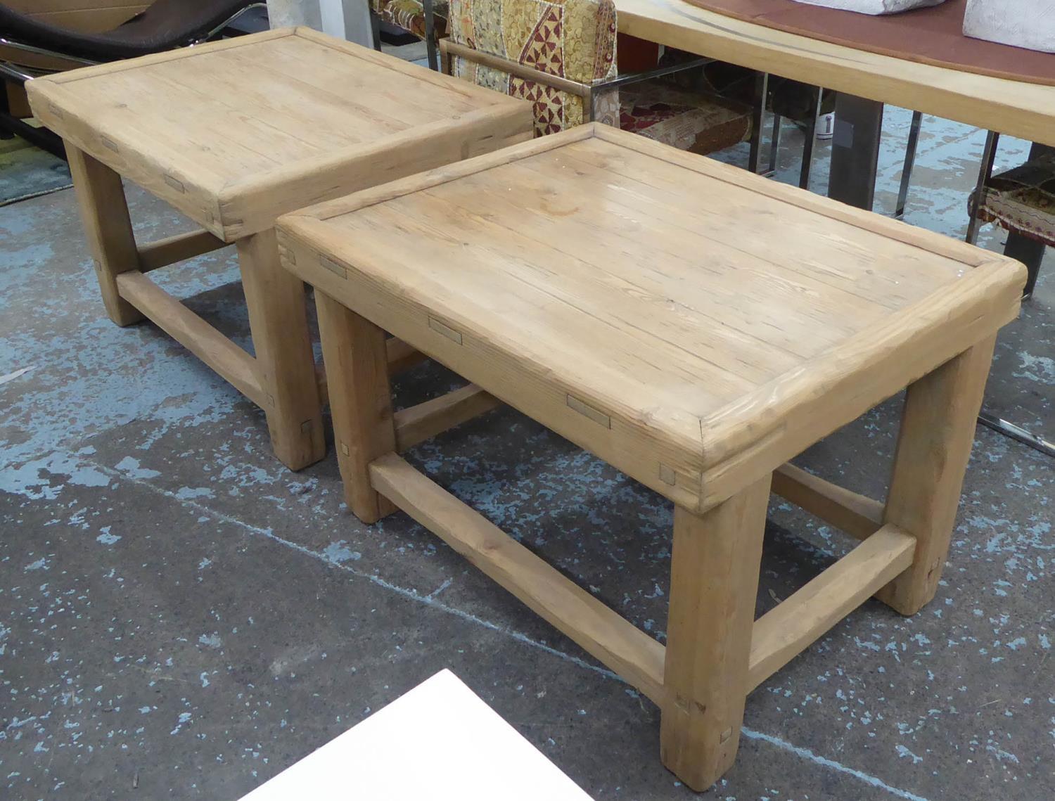 RALPH LAUREN SIDE TABLES, a pair, 90cm x 70cm x 61cm. (2)