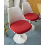 AFTER EERO SAARINEN TULIP STYLE DINING CHAIRS, a set of four, 81cm H. (4) (slight faults)