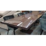 DINING TABLE, by Taylor Howes, 110cm D x 335cm L x 76cm H.