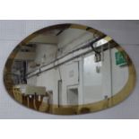 WALL MIRROR, 1960's Italian style, gilt mirrored frame, 102cm x 153cm.