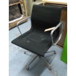 AFTER CHARLES AND RAY EAMES ALUMINIUM GROUP STYLE DESK CHAIR, by ICF, 83cm H.