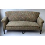 SOFA, Edwardian mahogany with foliate tapestry upholstery, 173cm.