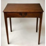 WRITING TABLE, George III mahogany with full width frieze drawer, 73cm x 49cm x 76cm H.