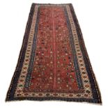 ANTIQUE CAUCASIAN RUNNER, 275cm x 116cm, 19th century.