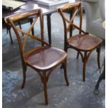 OKA CAMARGUE DINING CHAIRS, a set of six, 89cm H approx. (6)