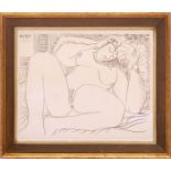 PABLO PICASSO 'The Kiss at Avignon', 1972, lithograph, 39cm x 50cm, framed and glazed. (Subject to