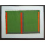 JOHN HOYLAND RA 'Large Green Swiss', 1968, lithograph in colours, on BFK Rives paper, signed and