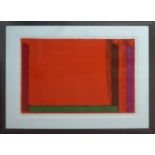 JOHN HOYLAND RA 'Small Swiss Red', 1968, lithograph on colours, on BFK Rives paper, signed and dated