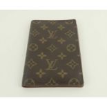 LOUIS VUITTON PASSPORT HOLDER, monogram canvas featuring two further flying pockets for boarding