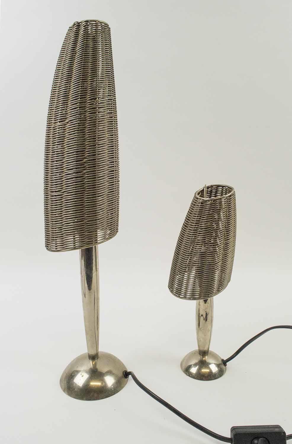 THE STUDY MAMA GEORGE AND BABY SESSEL TABLE LAMPS, by Michael Young, 53cm at largest. (2)