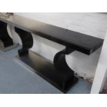 CONSOLE TABLE, in a metallic ombre effect finish, 35cm D x 80cm H x 175cm W.