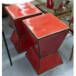 DIABLO SIDE TABLES, a pair, Contemporary ceramic, 45cm H. (2)