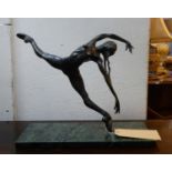 20TH CENTURY SCHOOL, ballerina, bronze, 34cm H.