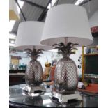 MAISON CHARLES STYLE TABLE LAMPS, a pair, with shades, 70cm H. (2)