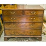 CHEST, George III mahogany of two short and three long drawers, 96cm H x 109cm x 54cm. (minor