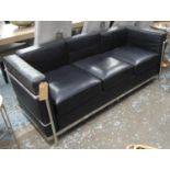 AFTER LE CORBUSIER LC3 STYLE SOFA, 180cm W approx.