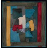 SERGE POLIAKOFF Abstract, silk scarf, signed in the plate, Horev, 82cm x 82cm, framed and glazed. (