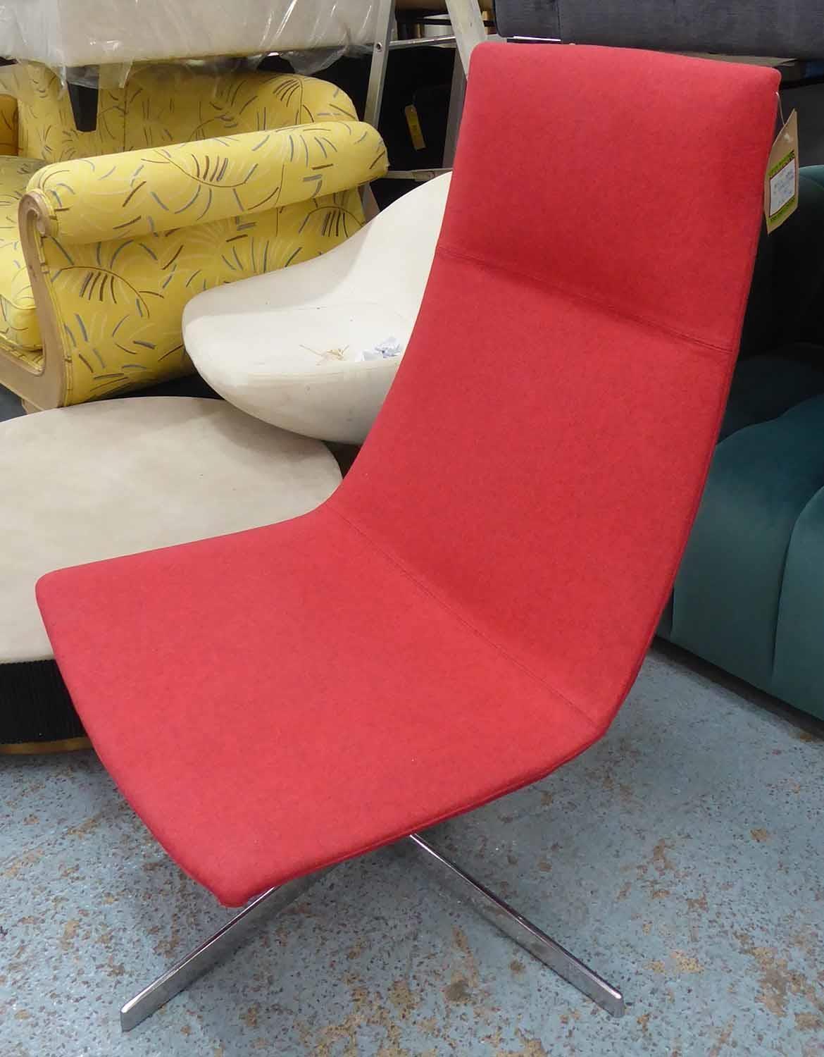 ARPER CATIFA 70 LOUNGE CHAIR, by Alberto Lievore, Jeannette Altherr and Manuel Molina, red finish,
