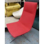 ARPER CATIFA 70 LOUNGE CHAIR, by Alberto Lievore, Jeannette Altherr and Manuel Molina, red finish,