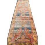 ANTIQUE OUSHAK RUNNER, 350cm x 70cm.