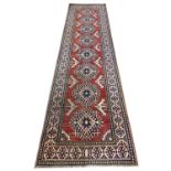 KAZAK RUNNER, 350cm x 91cm.