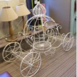 DECORATIVE CINDERELLA CARRIAGE PLANTER, 134cm H x 177cm x 80cm.