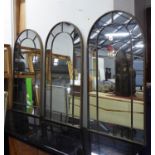 GARDEN WALL MIRRORS, a set of three, 107cm x 56cm. (3)