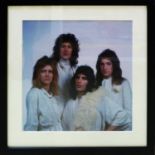 QUEEN ORIGINAL PHOTOGRAPH, outtake for inside cover of the LP Queen II by Mick Rock, 35cm x 35cm,