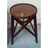 SCULPTURE STAND, contemporary design mahogany with circular top, 77cm H. (slight faults)