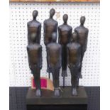 THE PEOPLE, contemporary school, in a style reminiscent of Anthony Gormley, 44cm H.