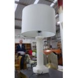 TABLE LAMPS, a pair, alabaster, with shades, 80cm H approx. (2)