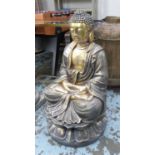 THE SEATED BUDDHA ON LOTUS FLOWER, 93cm H.